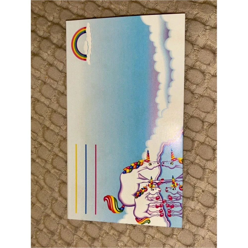 Lisa Frank Unicorn Rainbow Stationery Set - Postalette Collectible EUC